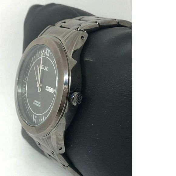 Relic ZR12053 Men's Gray Stainless Steel Analog Gray Dial Quartz Watch QB277 - Picture 3 of 8